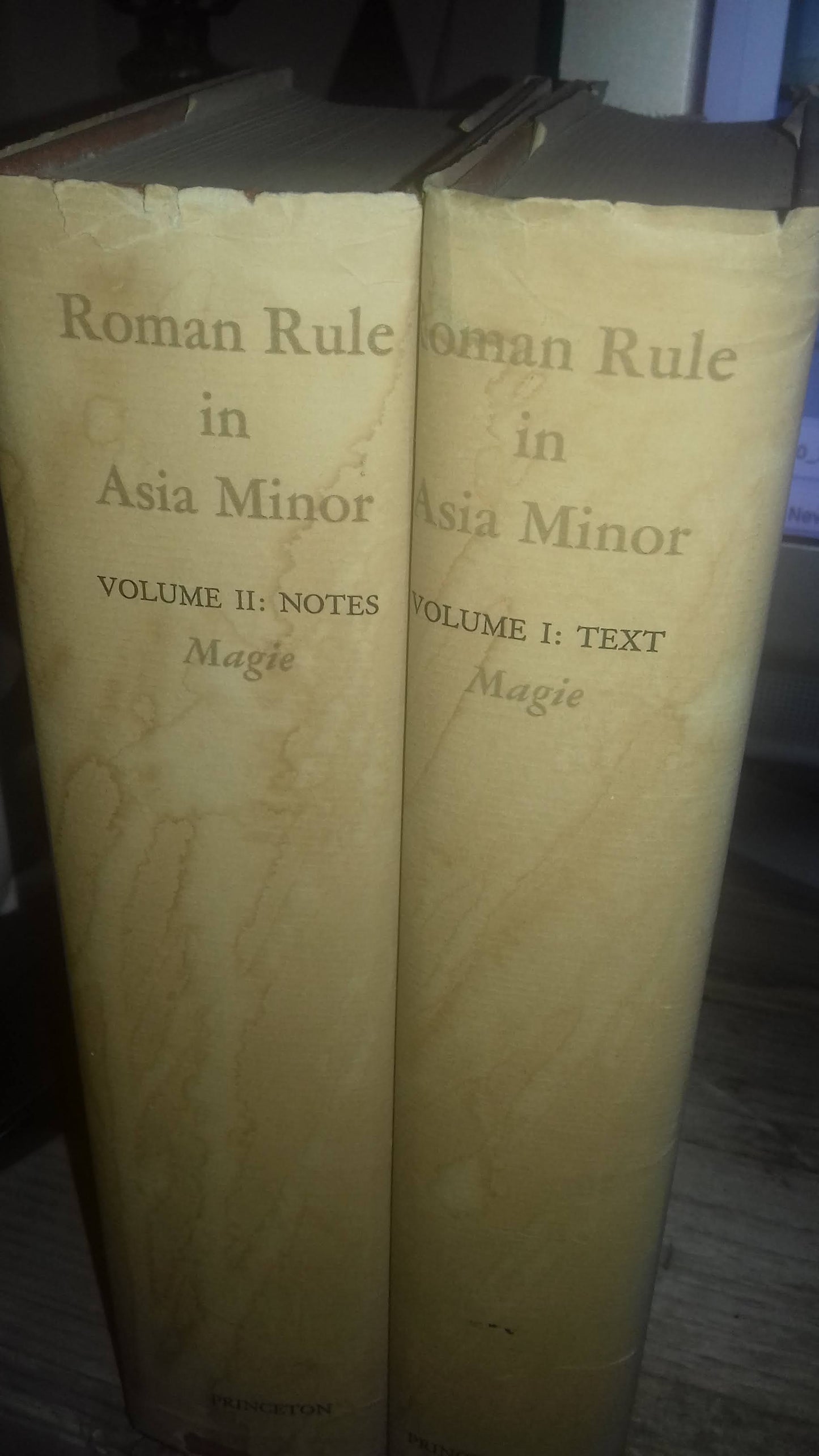 Roman rule in Asia minor in two volumes. David Magie